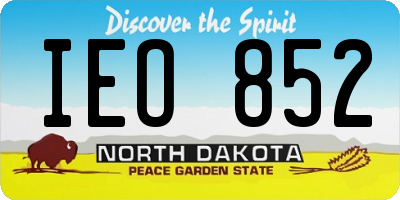 ND license plate IEO852