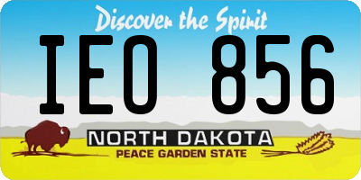 ND license plate IEO856