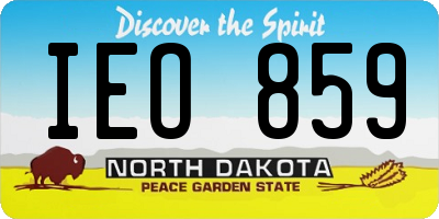 ND license plate IEO859