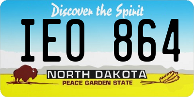 ND license plate IEO864