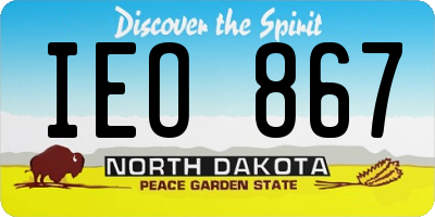 ND license plate IEO867
