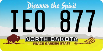 ND license plate IEO877