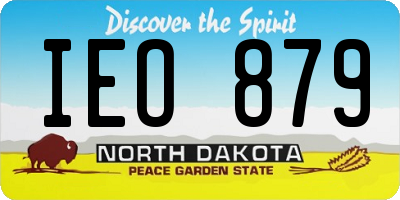 ND license plate IEO879
