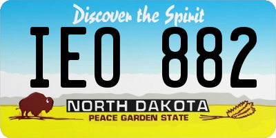ND license plate IEO882