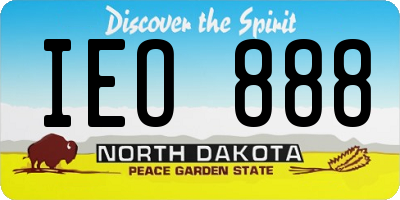 ND license plate IEO888
