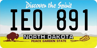ND license plate IEO891