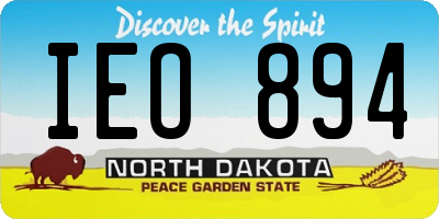ND license plate IEO894
