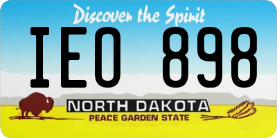 ND license plate IEO898