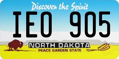 ND license plate IEO905