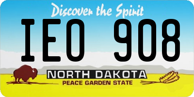 ND license plate IEO908