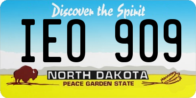 ND license plate IEO909