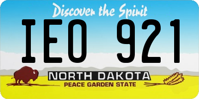 ND license plate IEO921