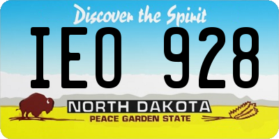ND license plate IEO928