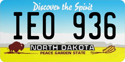 ND license plate IEO936