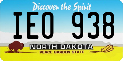 ND license plate IEO938