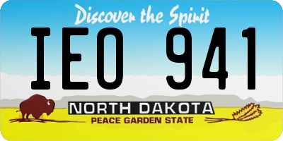 ND license plate IEO941