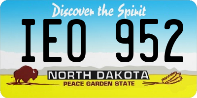 ND license plate IEO952