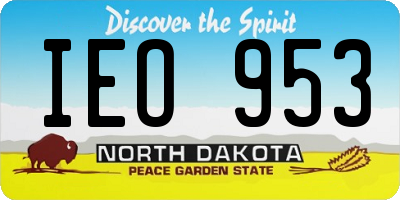 ND license plate IEO953