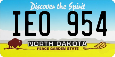 ND license plate IEO954