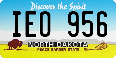 ND license plate IEO956
