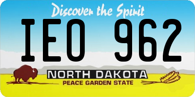 ND license plate IEO962