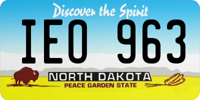 ND license plate IEO963
