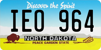 ND license plate IEO964