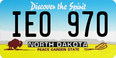 ND license plate IEO970