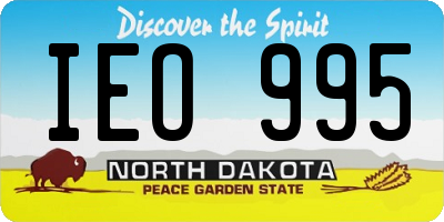 ND license plate IEO995