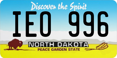 ND license plate IEO996