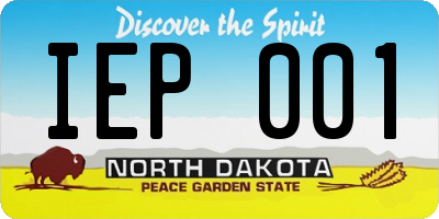 ND license plate IEP001