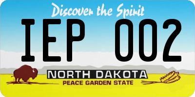 ND license plate IEP002
