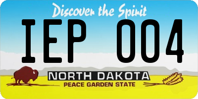 ND license plate IEP004