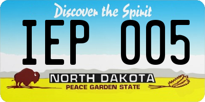 ND license plate IEP005