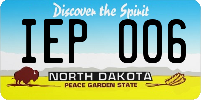 ND license plate IEP006