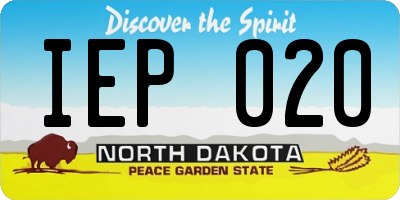 ND license plate IEP020