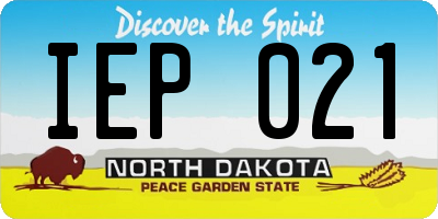 ND license plate IEP021