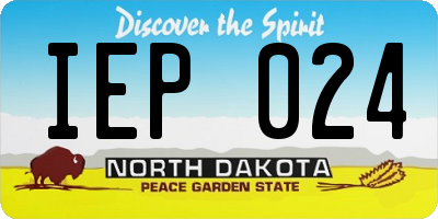 ND license plate IEP024
