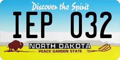 ND license plate IEP032