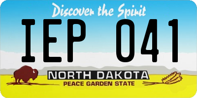 ND license plate IEP041