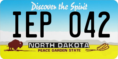 ND license plate IEP042