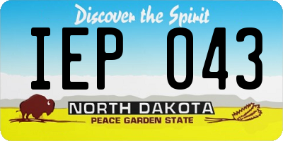 ND license plate IEP043