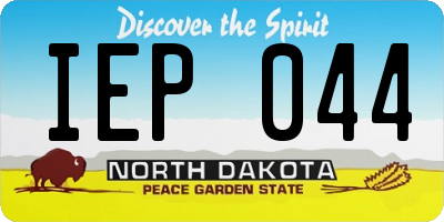 ND license plate IEP044