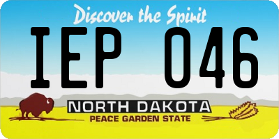 ND license plate IEP046