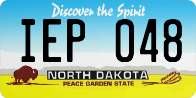 ND license plate IEP048