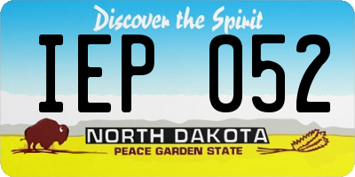 ND license plate IEP052