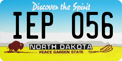 ND license plate IEP056