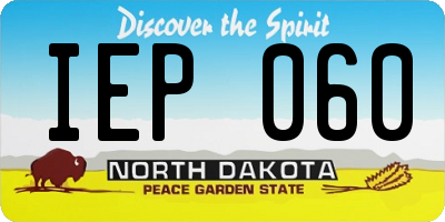 ND license plate IEP060
