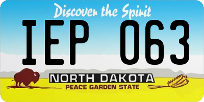 ND license plate IEP063