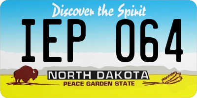 ND license plate IEP064